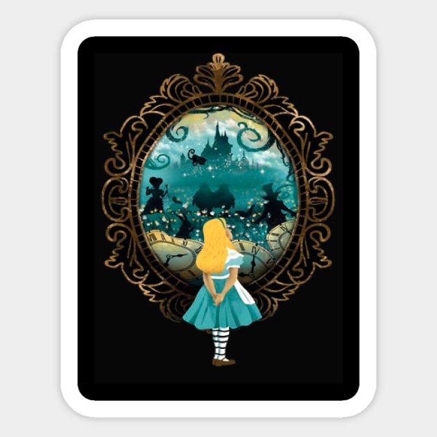 Alice in wonderland Sticker by BlackOcult